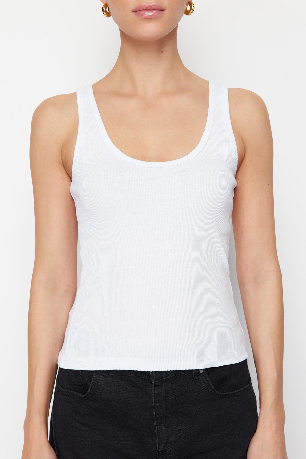 Multicolour Fitted Ribbed Undershirt, , medium