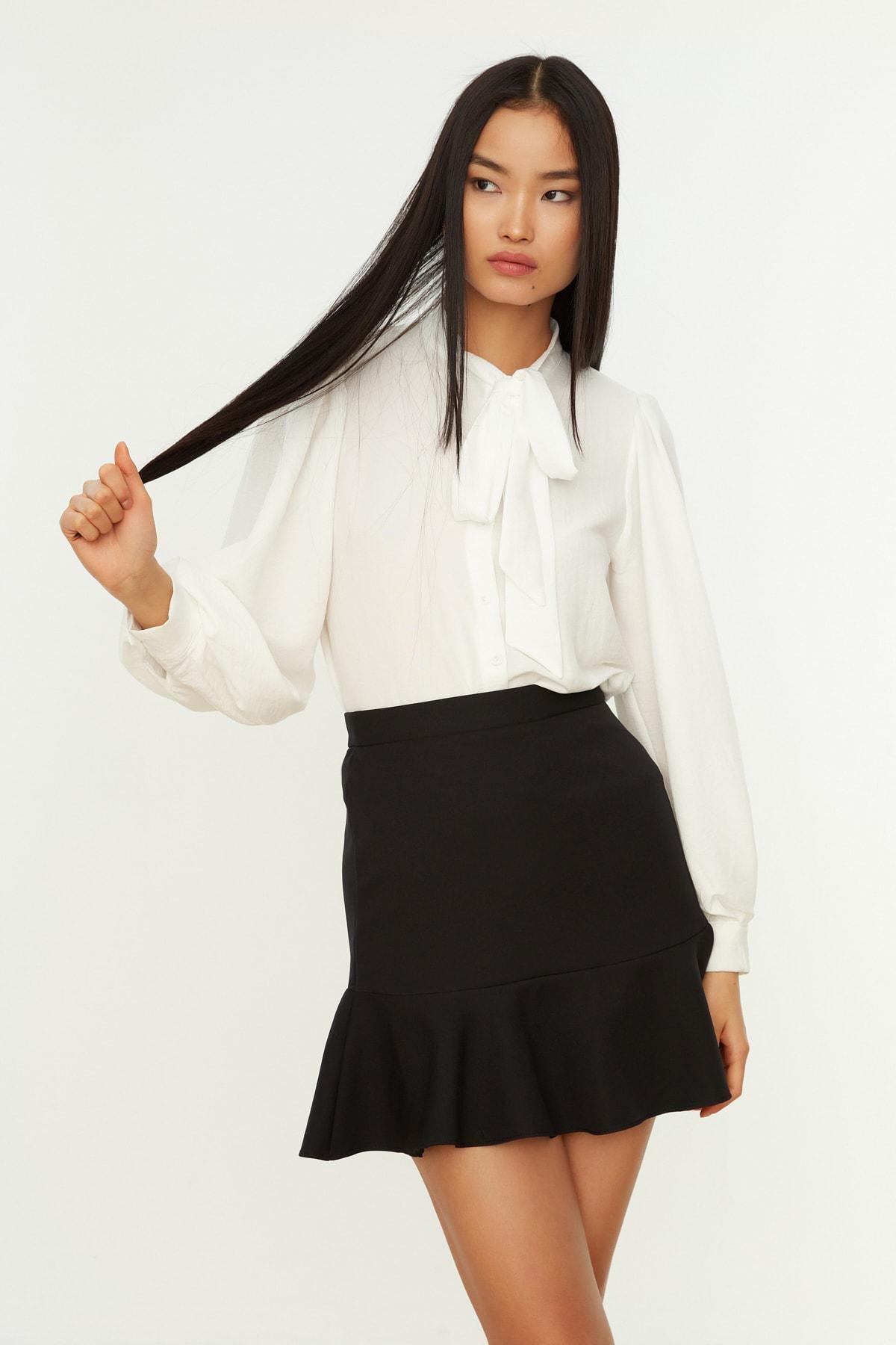 White Regular Halter Neck Shirt, , large image number 0
