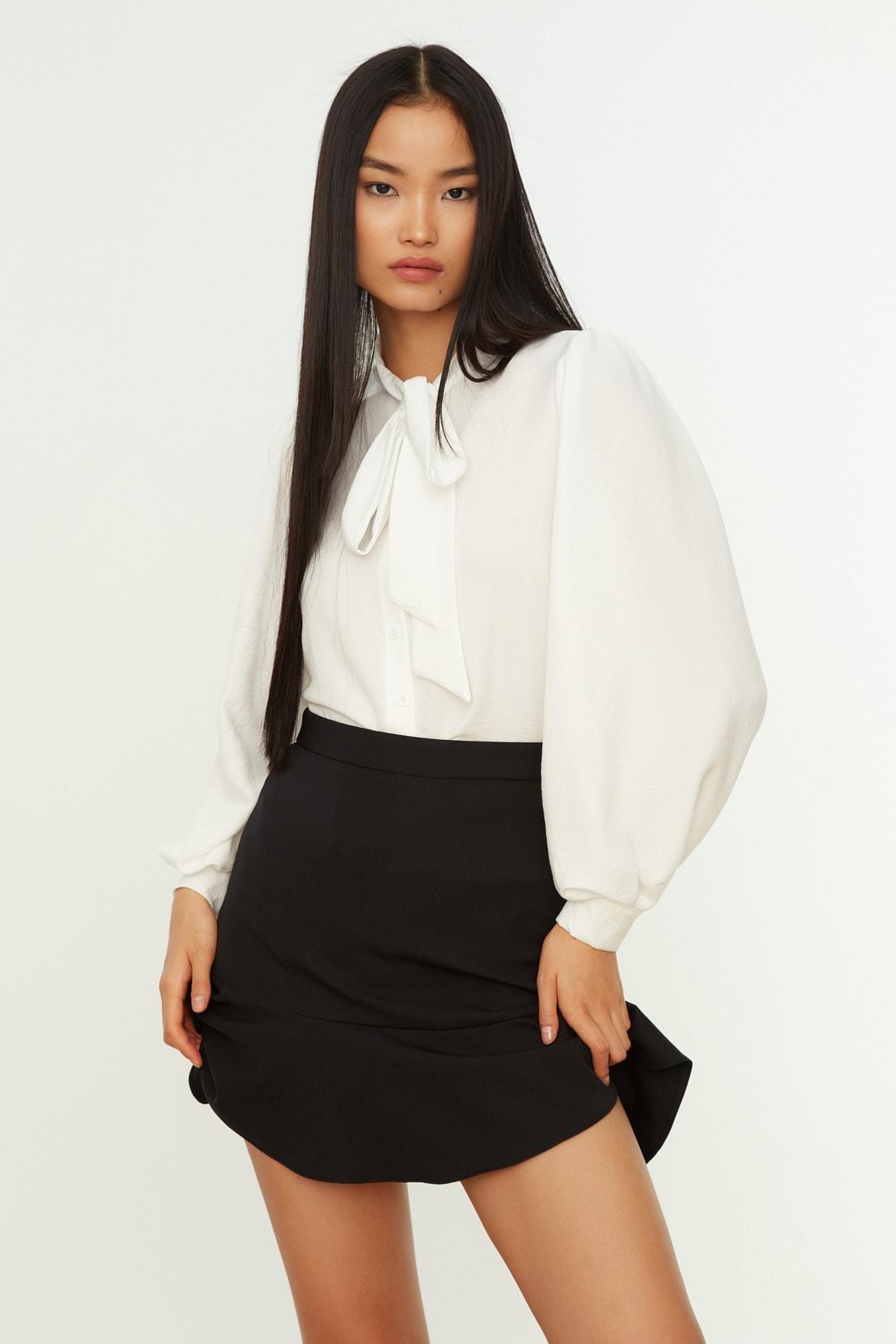 White Regular Halter Neck Shirt, , large image number 1