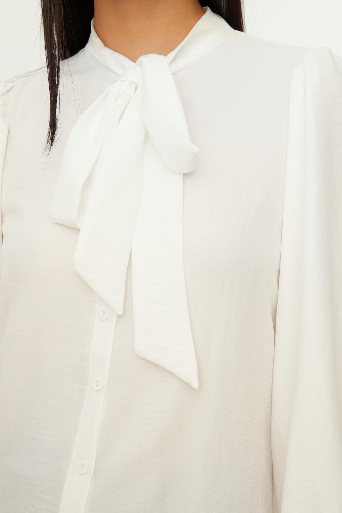 White Regular Halter Neck Shirt, , large image number 3