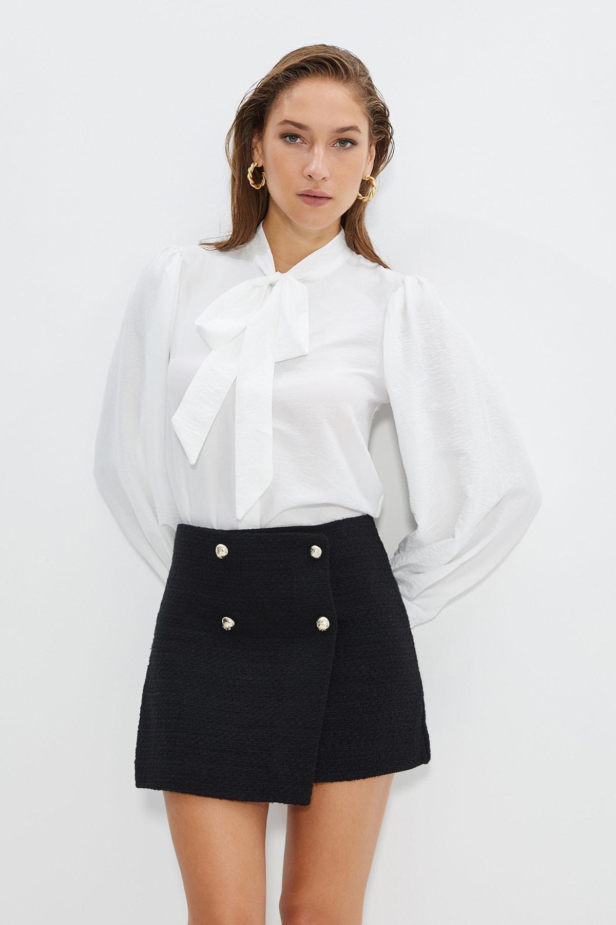 White Regular Halter Neck Shirt, , large image number 7