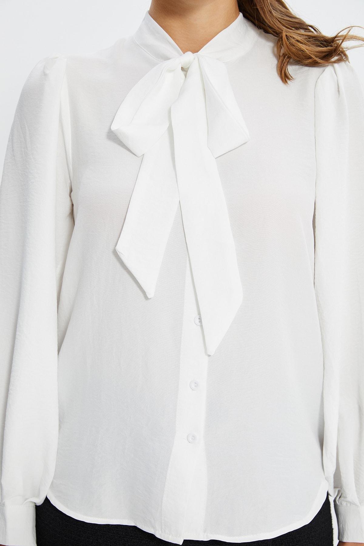 White Regular Halter Neck Shirt, , large image number 8