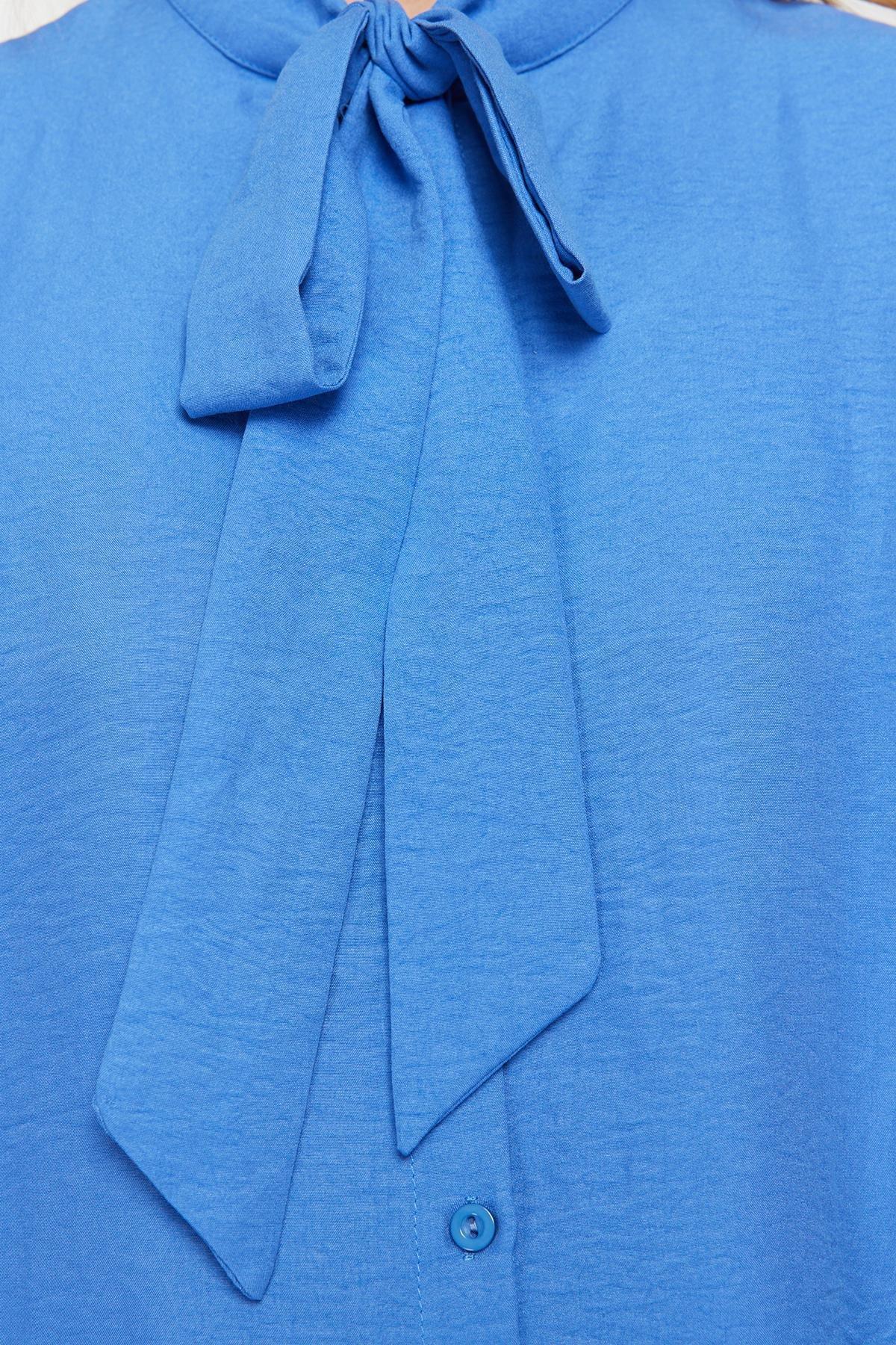 Blue Neckerchief Woven Shirt, , large image number 4