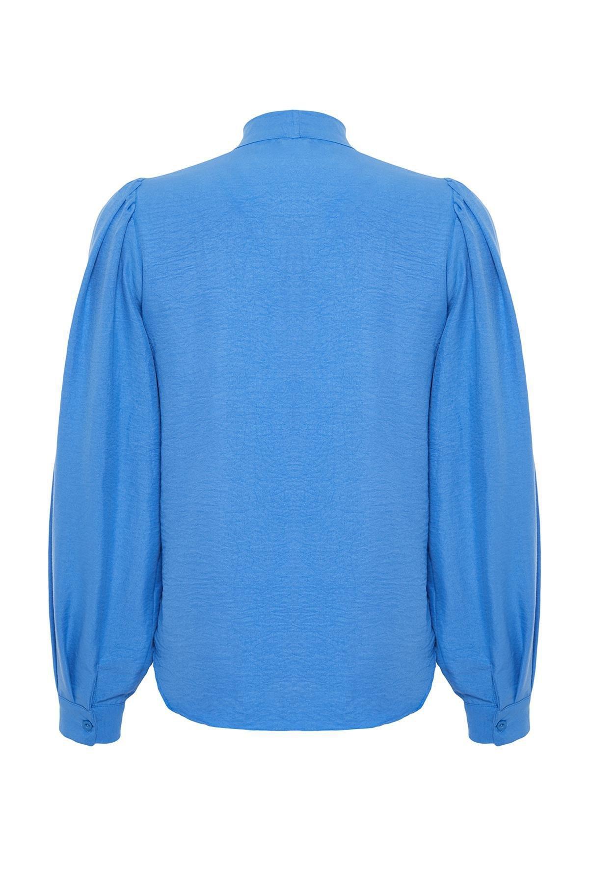 Blue Neckerchief Woven Shirt, , large image number 6