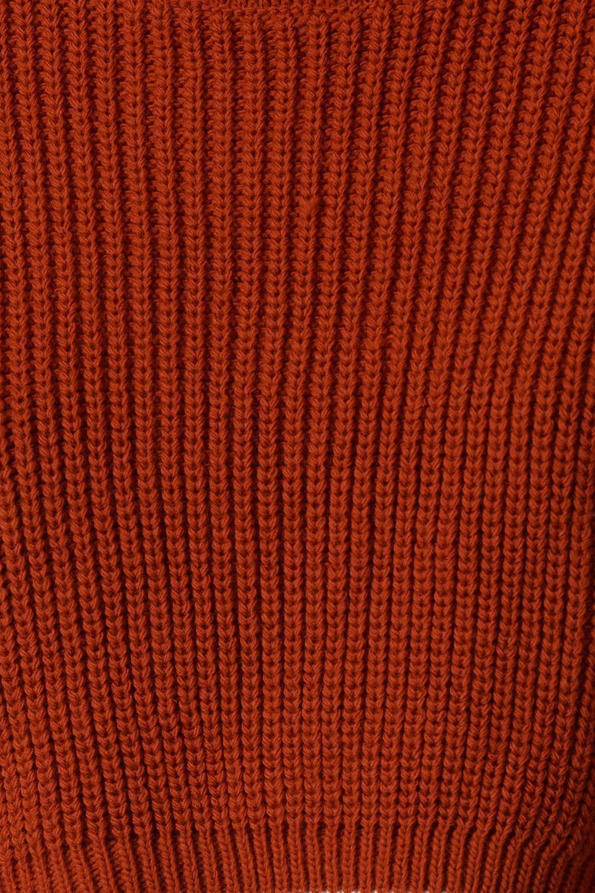 Red Plain Cropped Sweater, C101_569, large image number 2