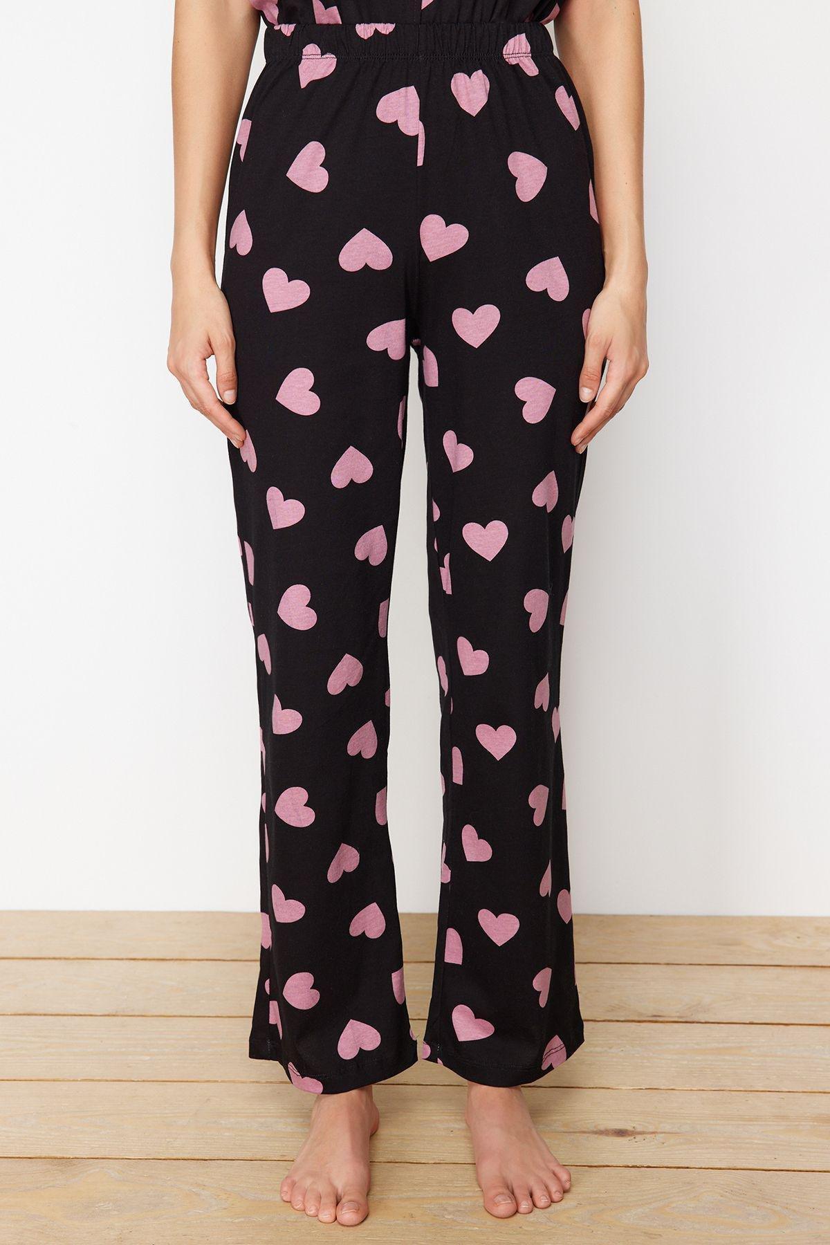 Black Knitted Cotton Pyjamas Set, , large image number 4