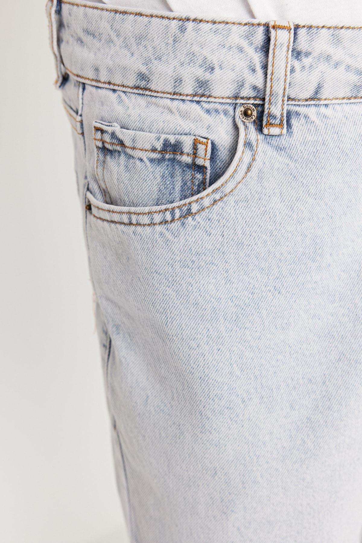 Navy Mid Waist Cotton Jeans, , large image number 3