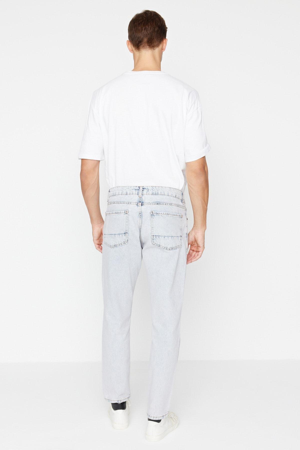 Navy Mid Waist Cotton Jeans, , large image number 4