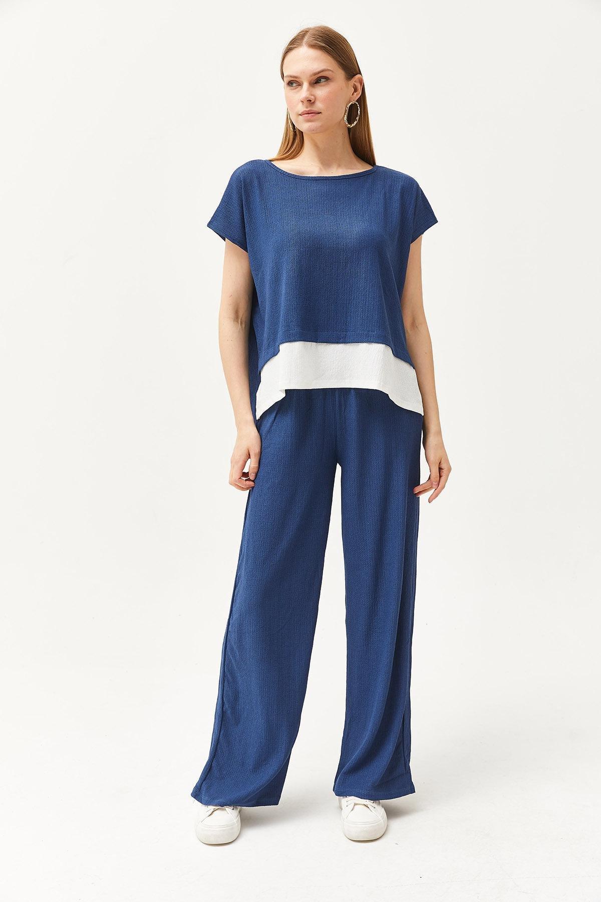 Blue Detailed Co-Ord Set, , large image number 2