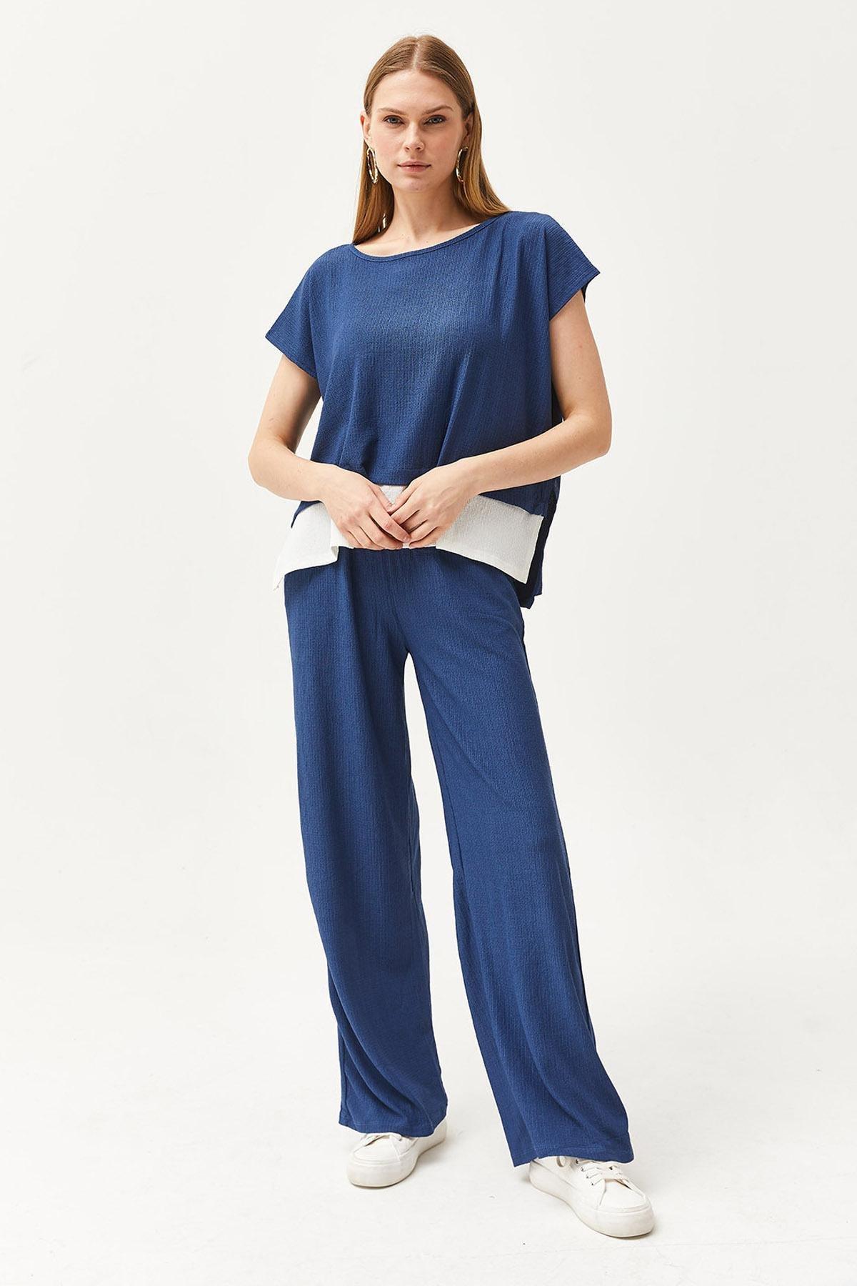 Blue Detailed Co-Ord Set, , large image number 4