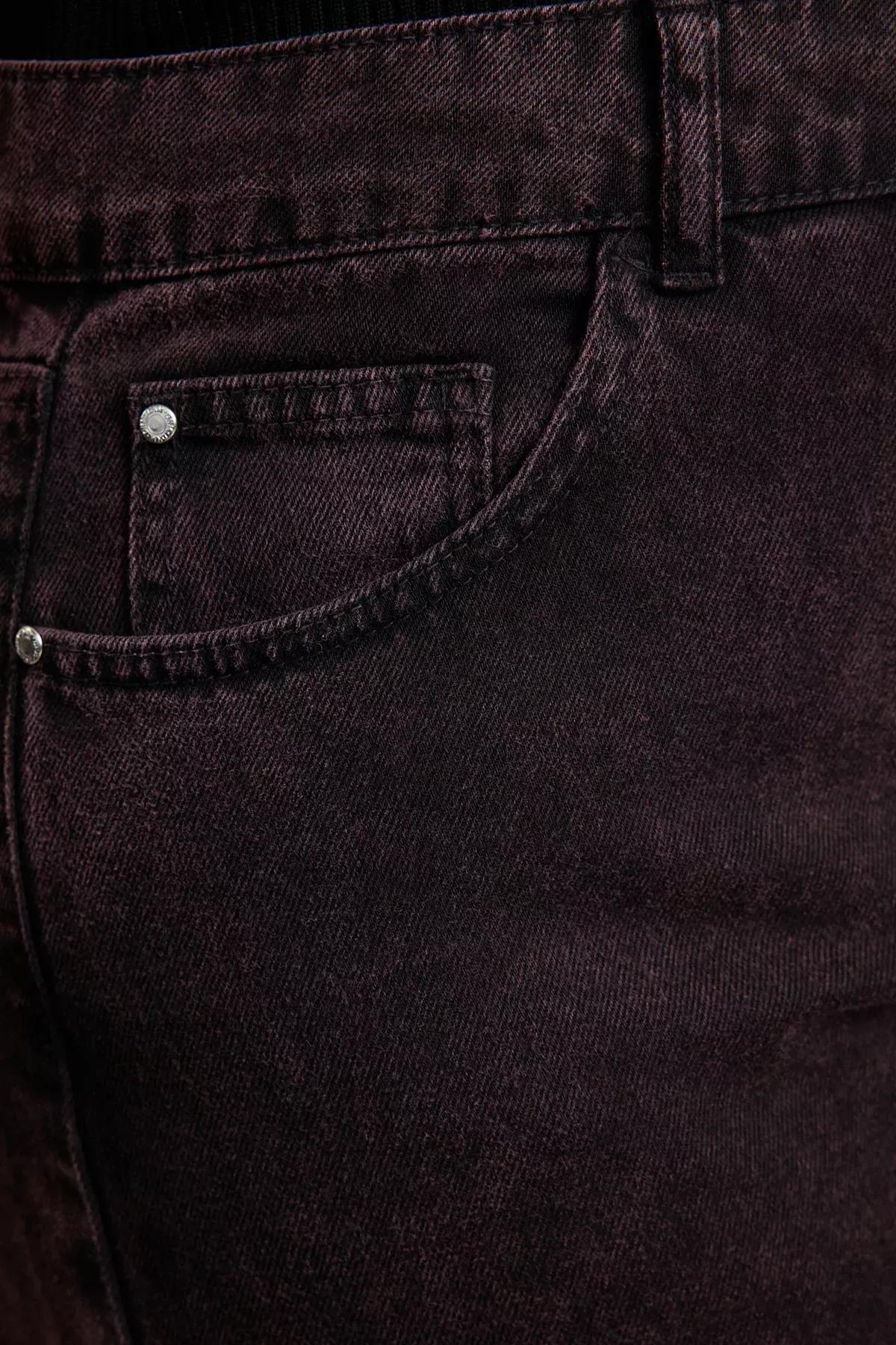 Red High Waist Wide Leg Plus-Size Jeans, , large image number 3