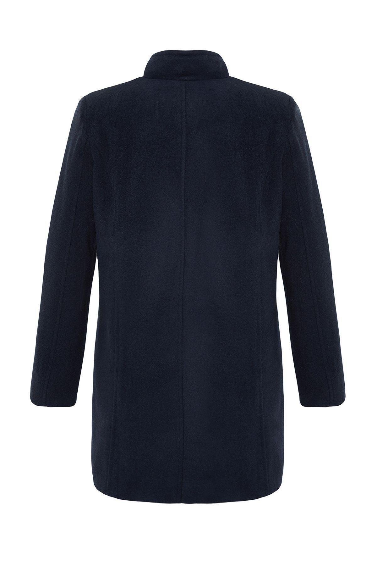 معطف متوسط الطول بأزرار، كحلي, Navy blue, large image number 5