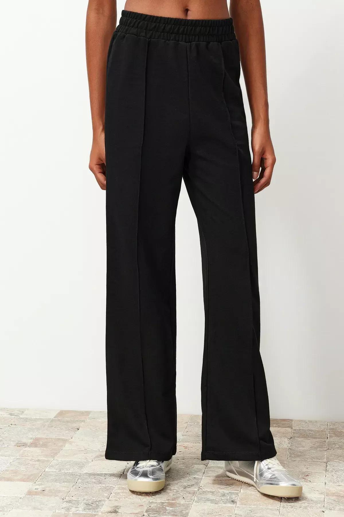 Black Ribbed Zippered Knitted Co-Ord Set, C101_5720, large image number 4