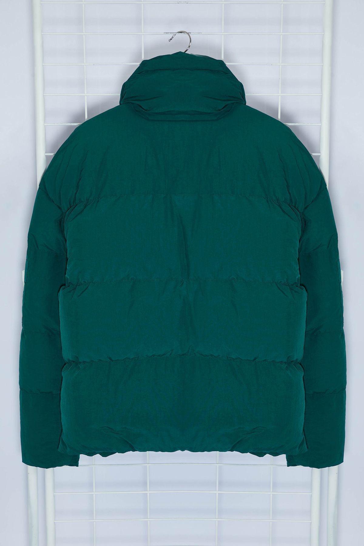 Green Taslan Relaxed Winter Puffer Coat, , large image number 7