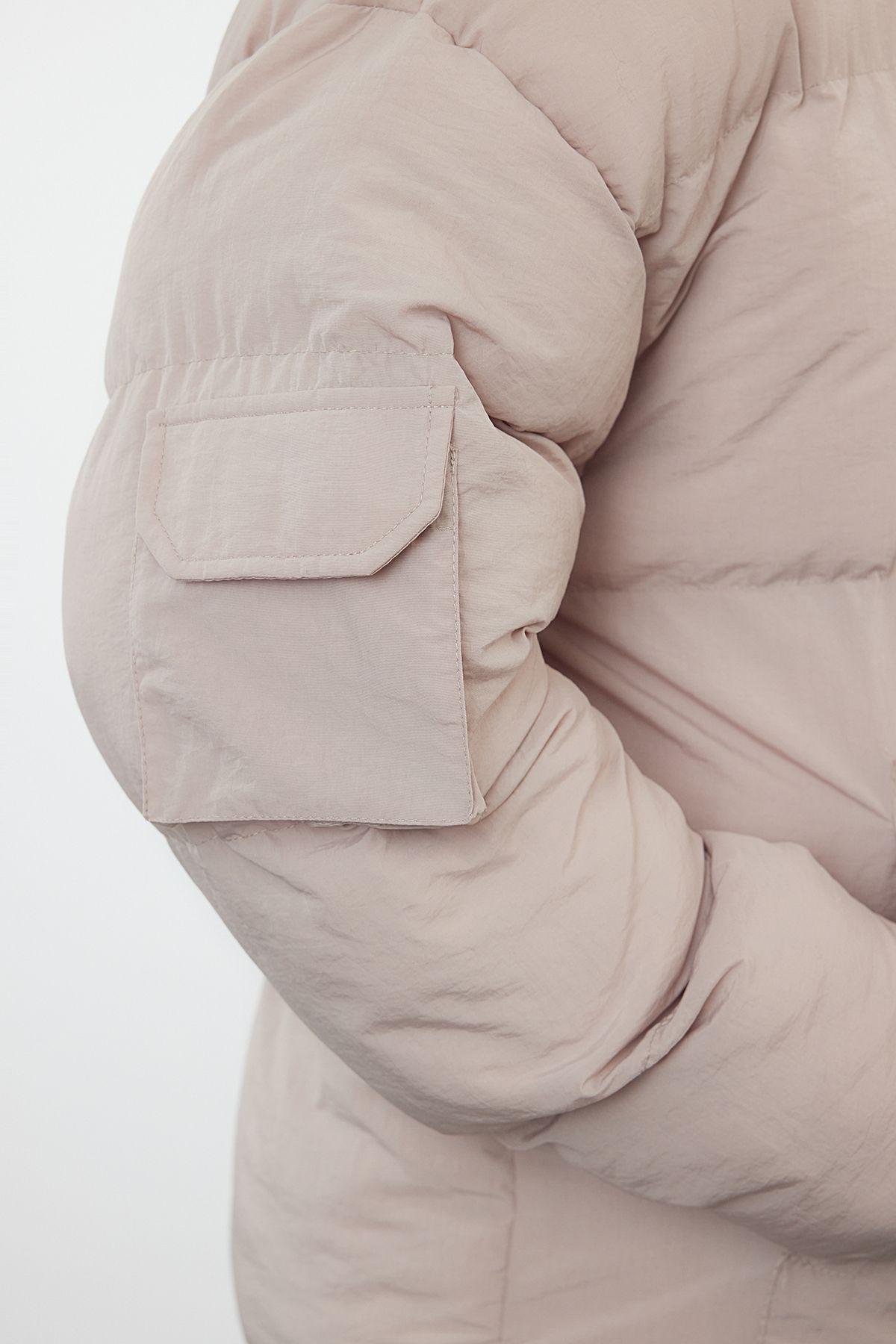 Unisex Taslan Relaxed Fit Winter Puffer Coat TMNAW25MO00007, Single item, , large image number 3