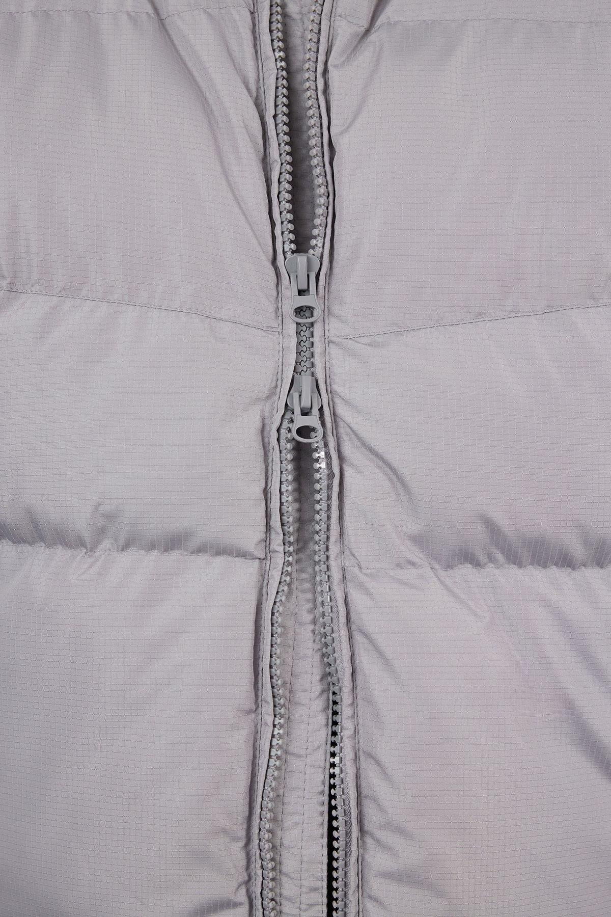 Gray Oversize Ribstop Puffer Jacket TMNAW25MO00009, Single item, , large image number 3