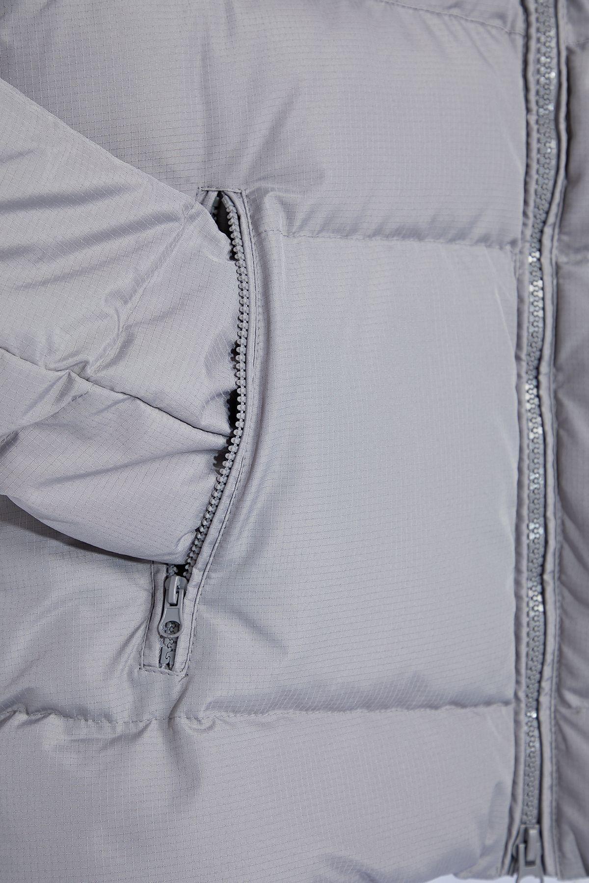 Gray Oversize Ribstop Puffer Jacket TMNAW25MO00009, Single item, , large image number 5