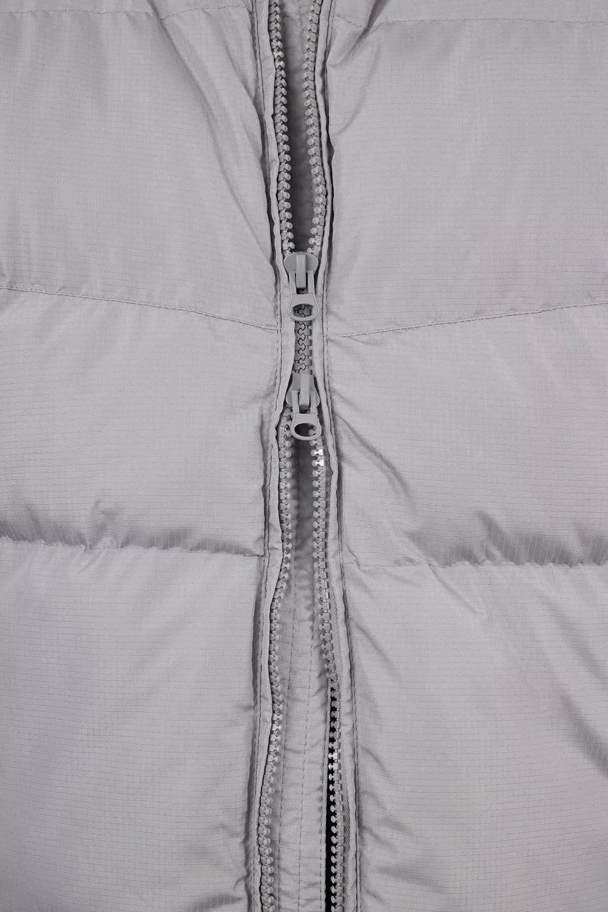 Gray Oversize Ribstop Puffer Jacket TMNAW25MO00009, Single item, Grey, large image number 5