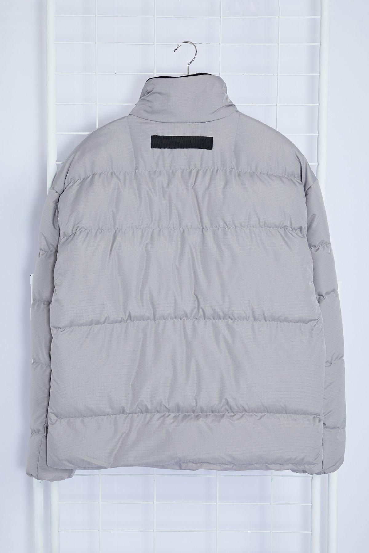 Gray Oversize Ribstop Puffer Jacket TMNAW25MO00009, Single item, , large image number 6