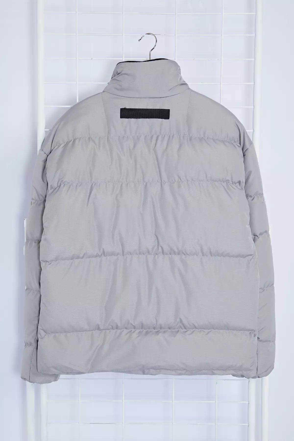 Gray Oversize Ribstop Puffer Jacket TMNAW25MO00009, Single item, Grey, large image number 8
