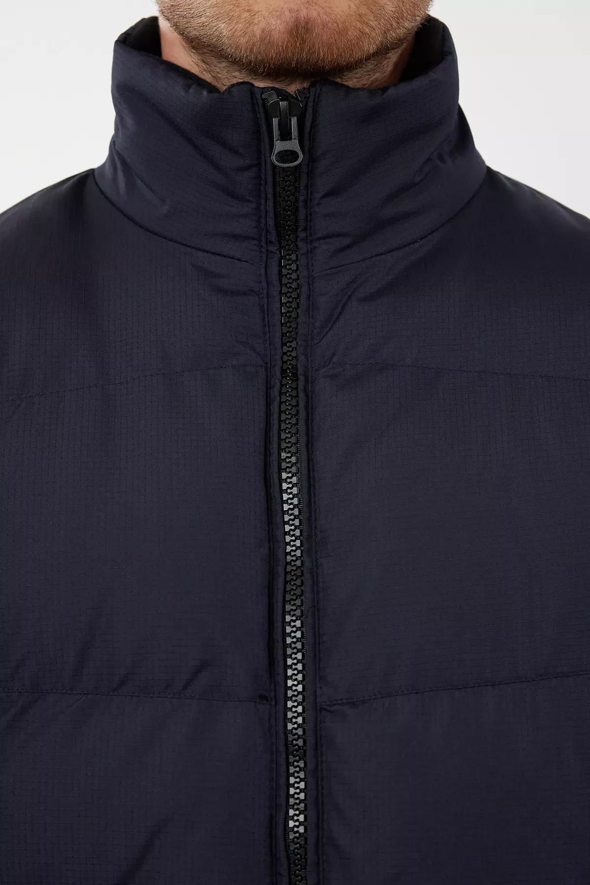 Navy Blue Oversize Ribstop Puffer Jacket TMNAW25MO00009, Single item, Navy blue, large image number 5