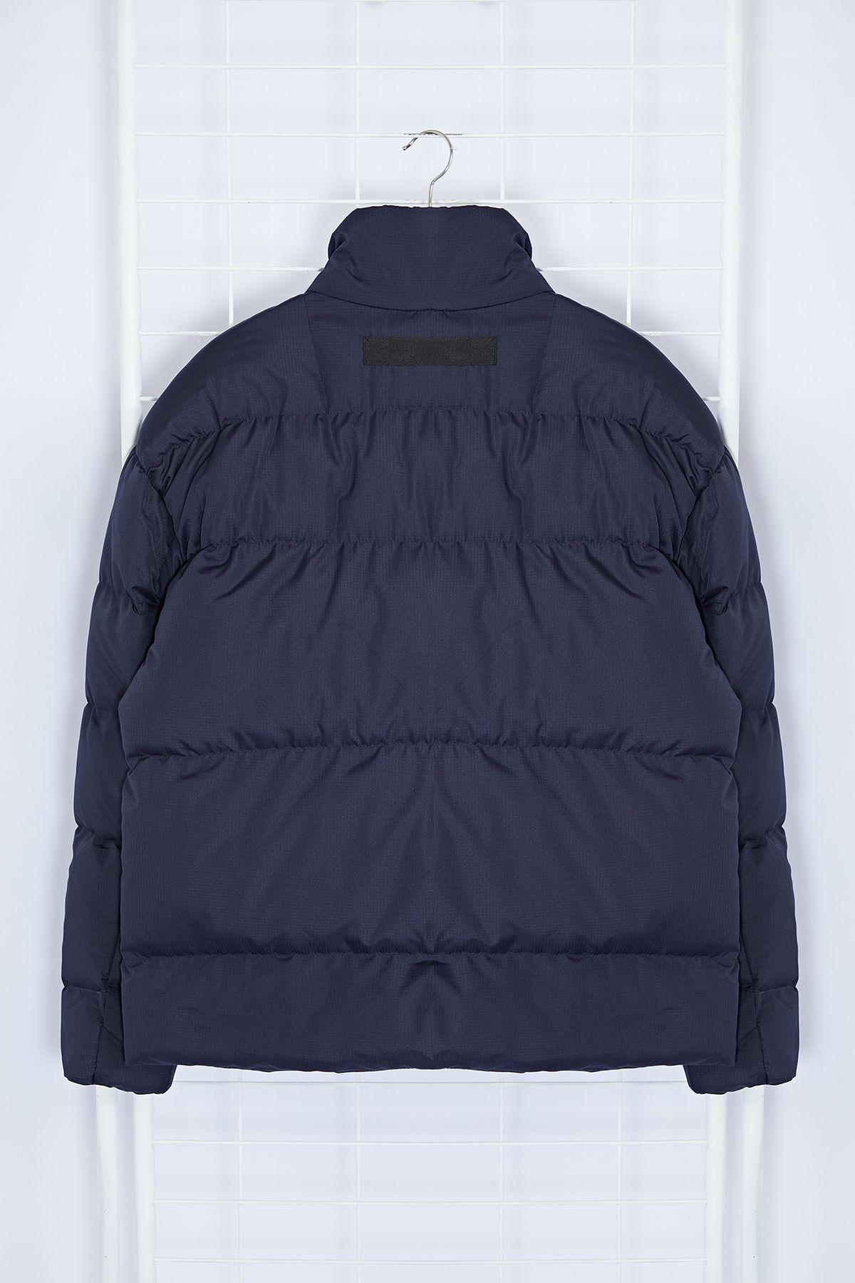 Navy Blue Oversize Ribstop Puffer Jacket TMNAW25MO00009, Single item, , large image number 6