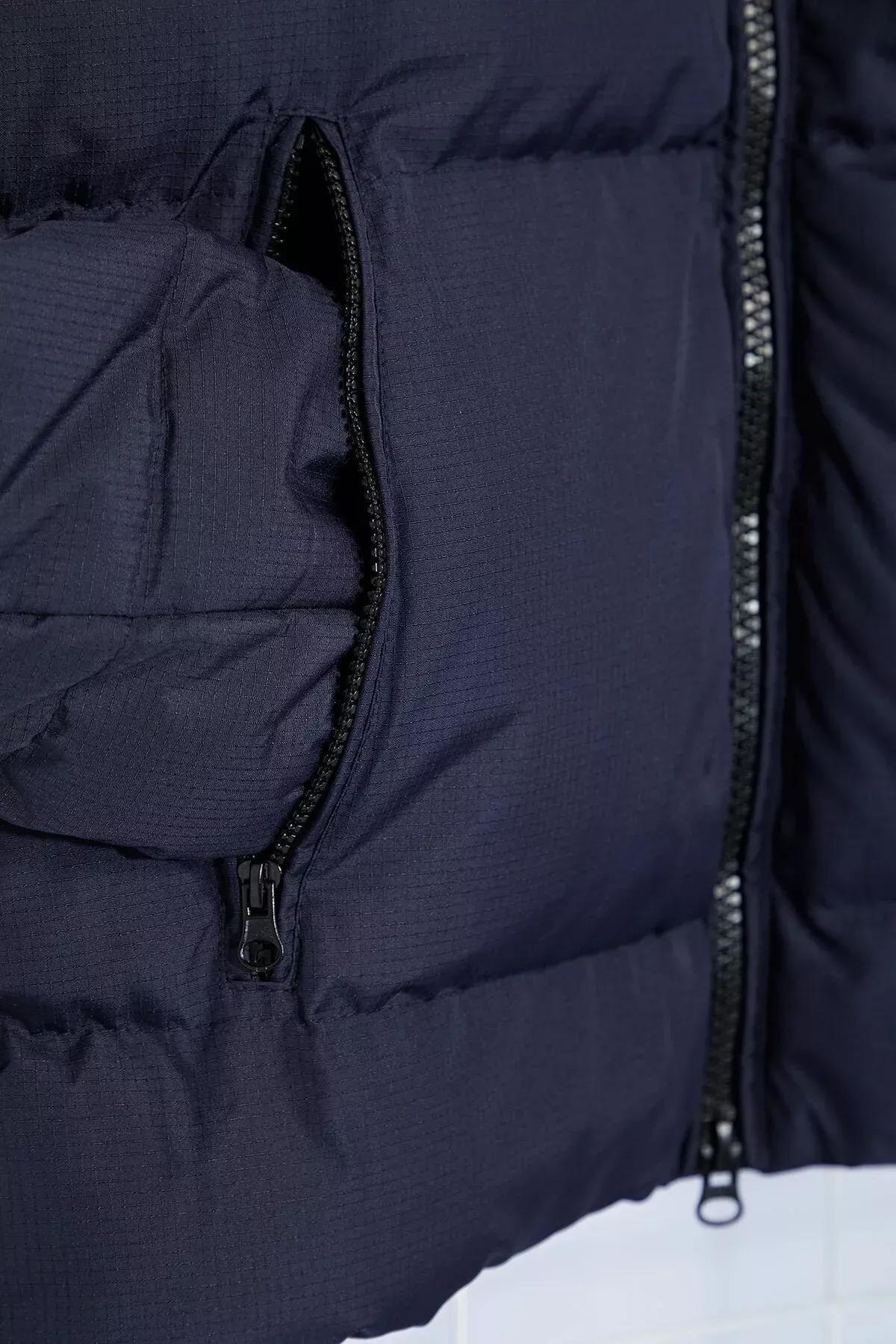 Navy Blue Oversize Ribstop Puffer Jacket TMNAW25MO00009, Single item, Navy blue, large image number 7