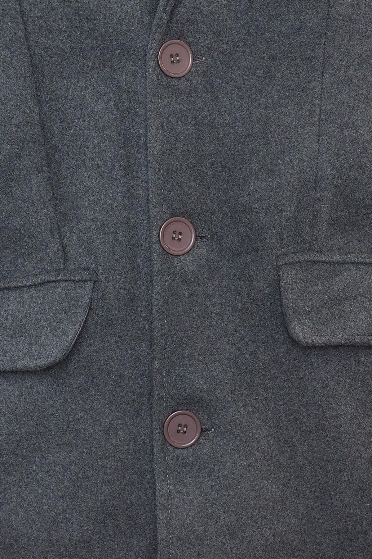 Anthracite Mens Winter Wool Blend Stamp Winter Coat TMNAW25KB00000, , large image number 2