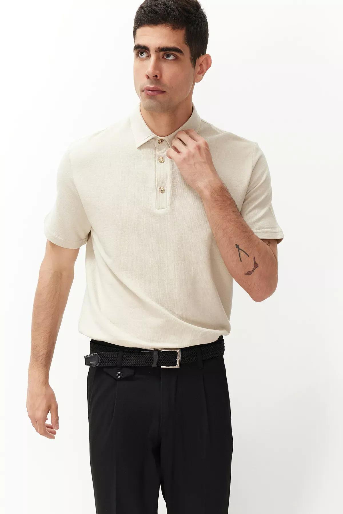 Black Italian Pleated Fabric Trousers, C101_5720, large image number 3