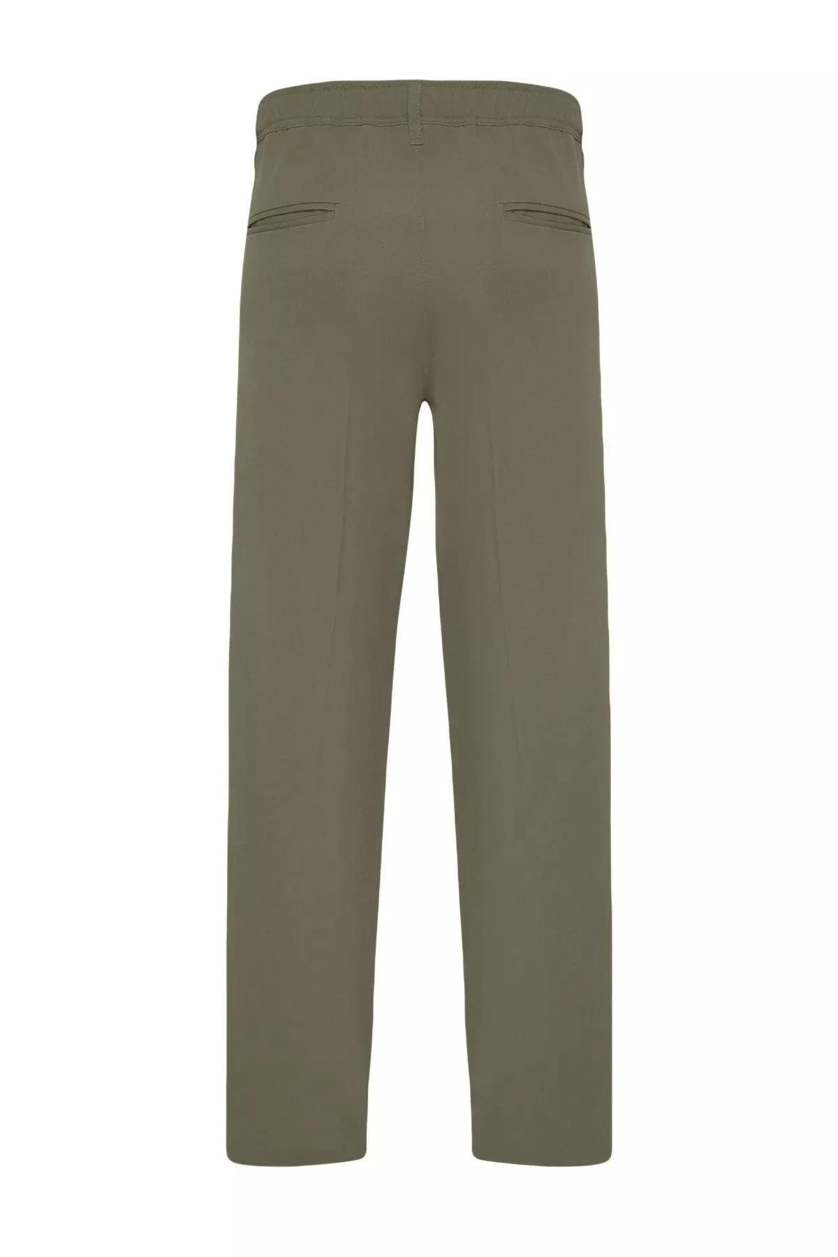 Green Pleated Baggy Fit Trousers, , large image number 6