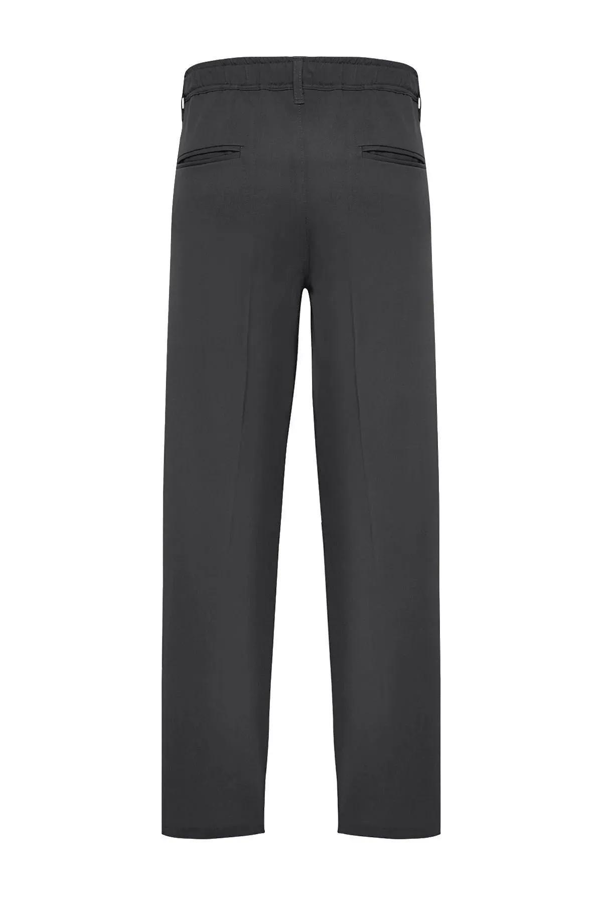 Black Pleated Baggy Trousers, Anthracite, large image number 7