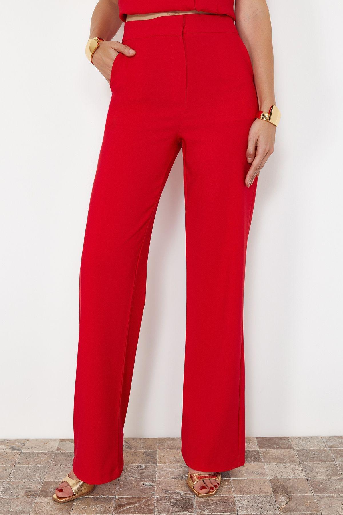 Red Woven Stylish Bottom-Top Set TPRSS24AU00000, , large image number 4