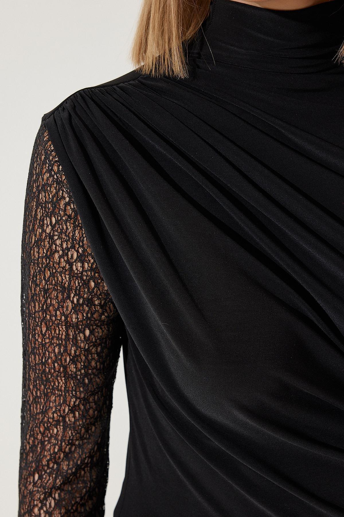 Black Lace Details Blouse, C101_5720, large image number 4