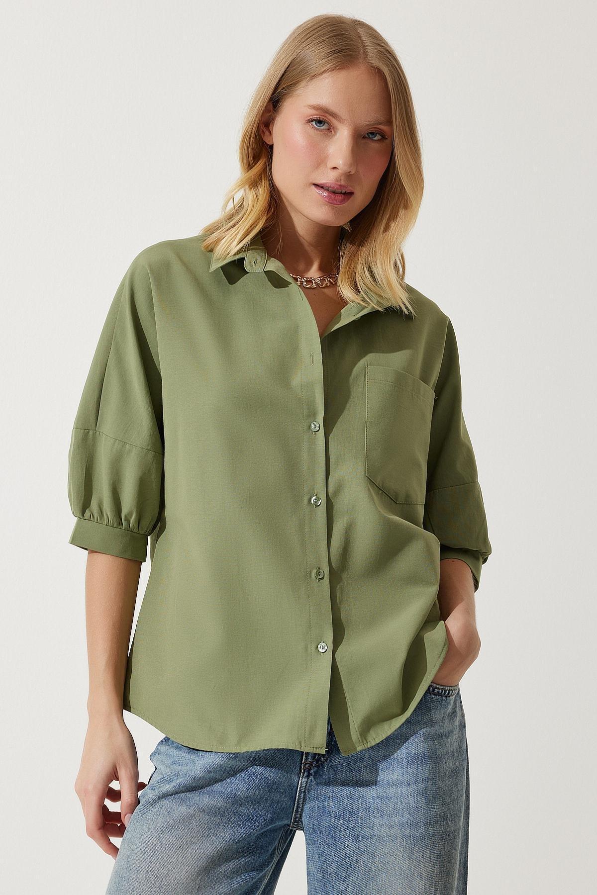 Khaki Plain Button Down Shirt, Khaki, large image number 0