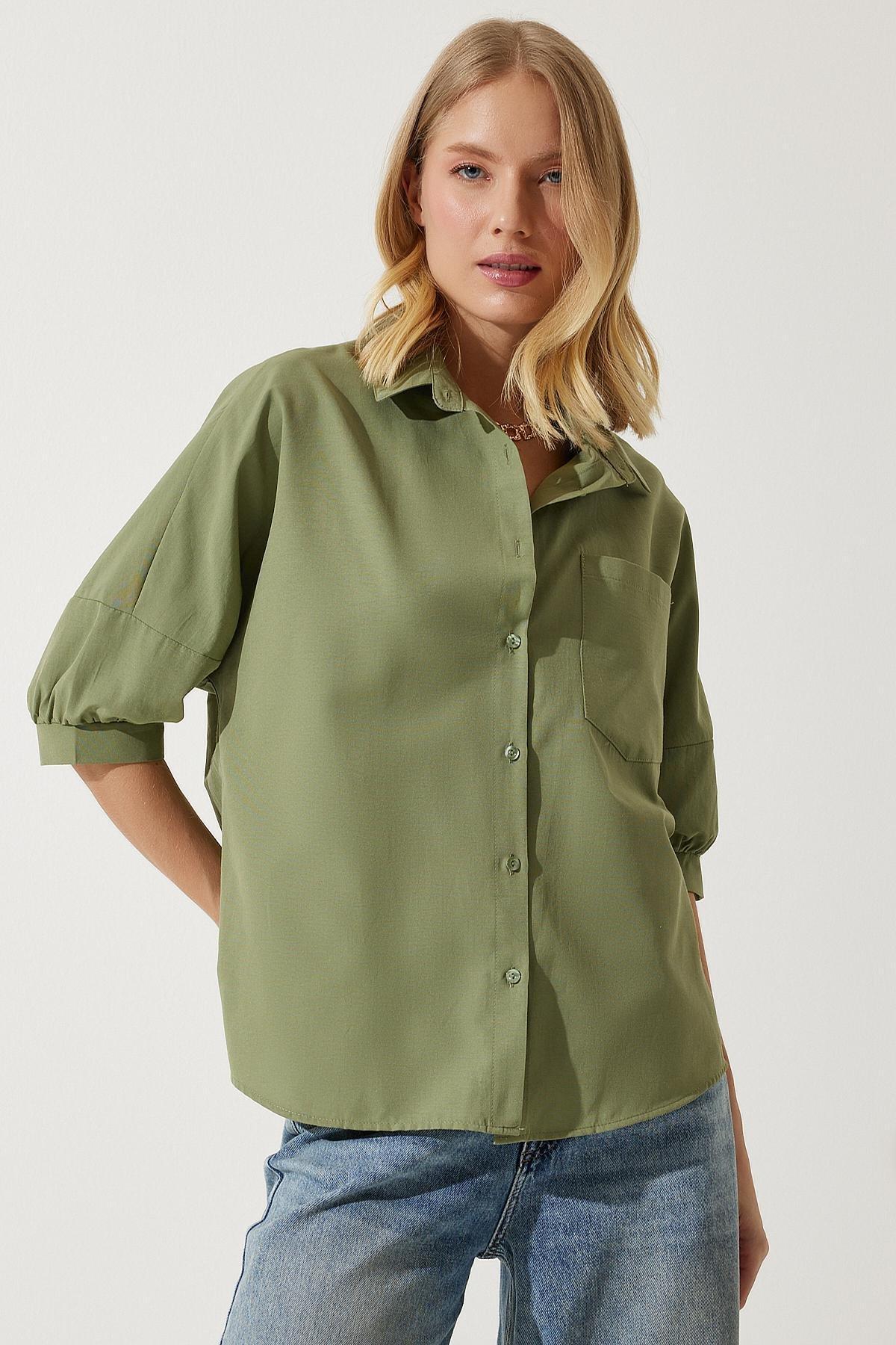 Khaki Plain Button Down Shirt, Khaki, large image number 1