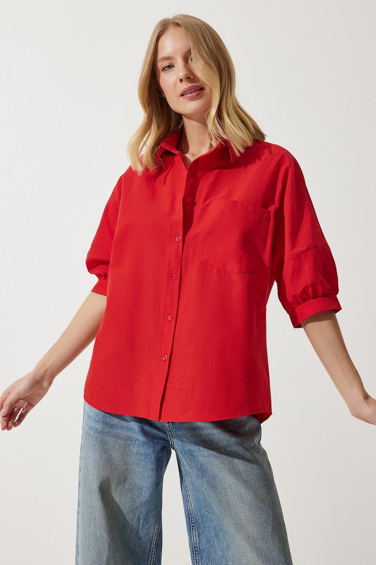 Balloon Sleeve Button Down Shirt, , large image number 1