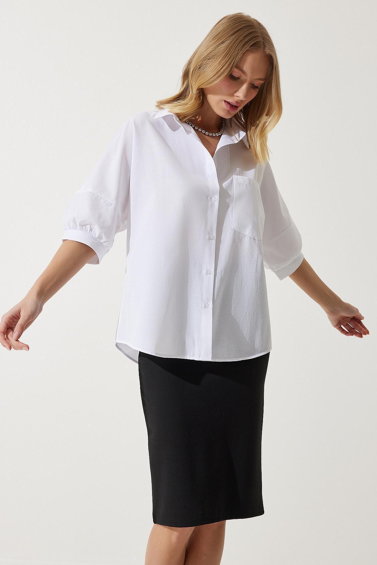 White Plain Button Down Shirt, , medium