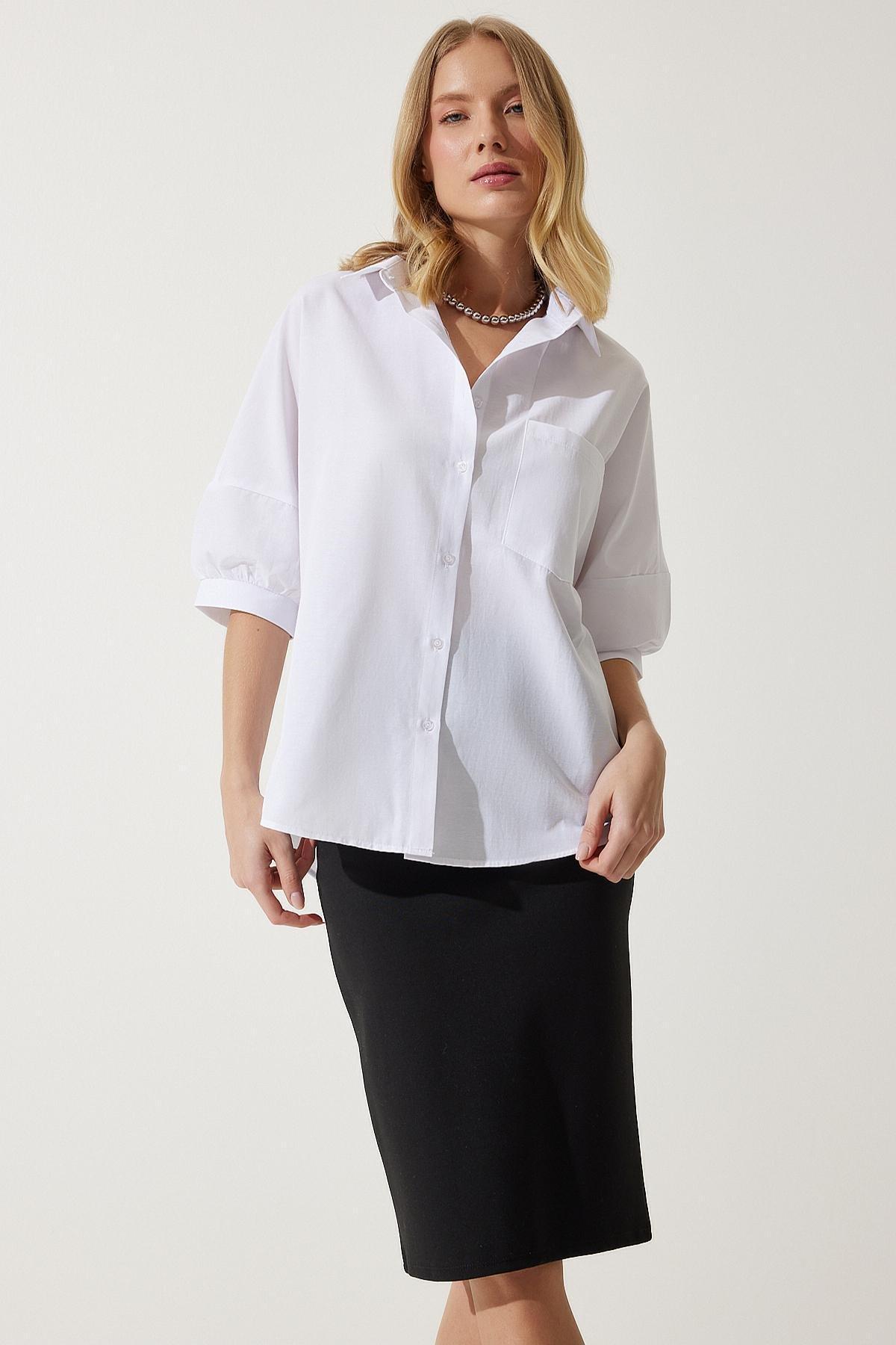 White Plain Button Down Shirt, , large image number 1