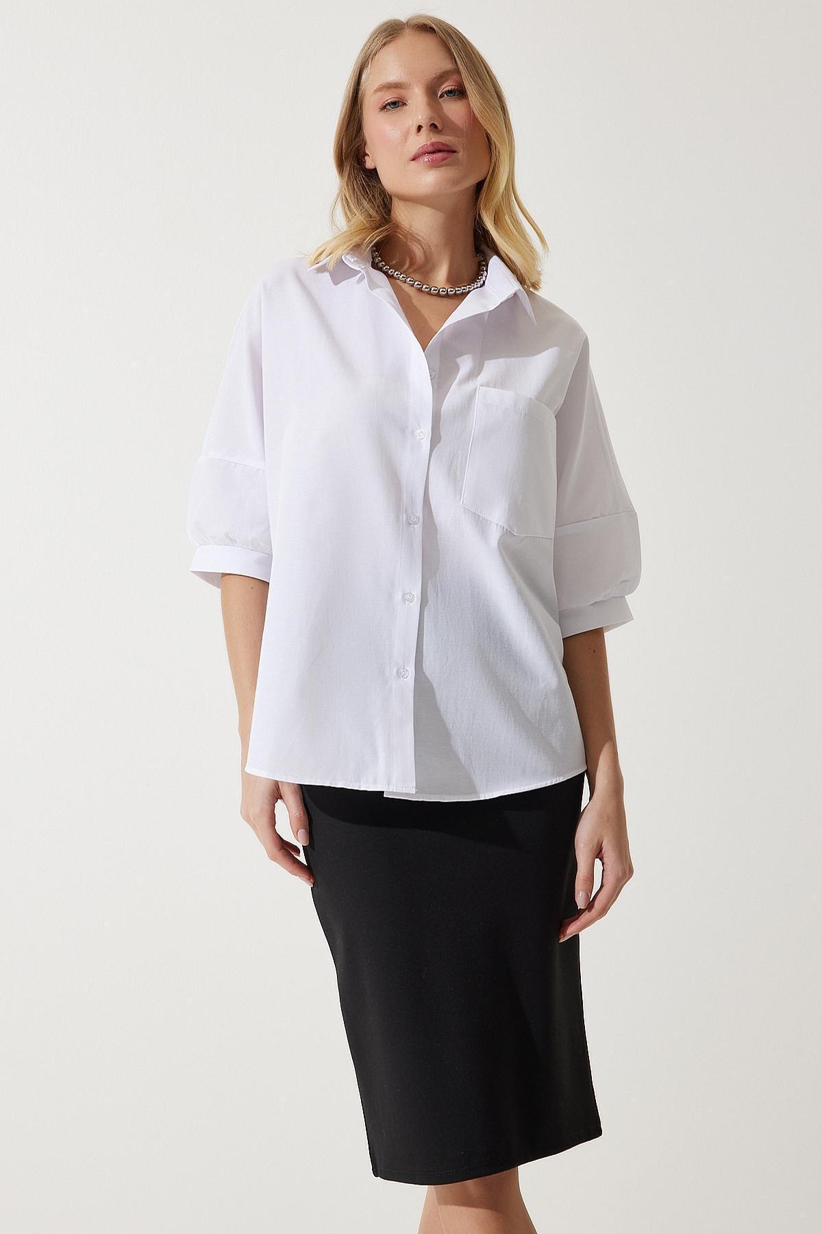 White Plain Button Down Shirt, , large image number 3