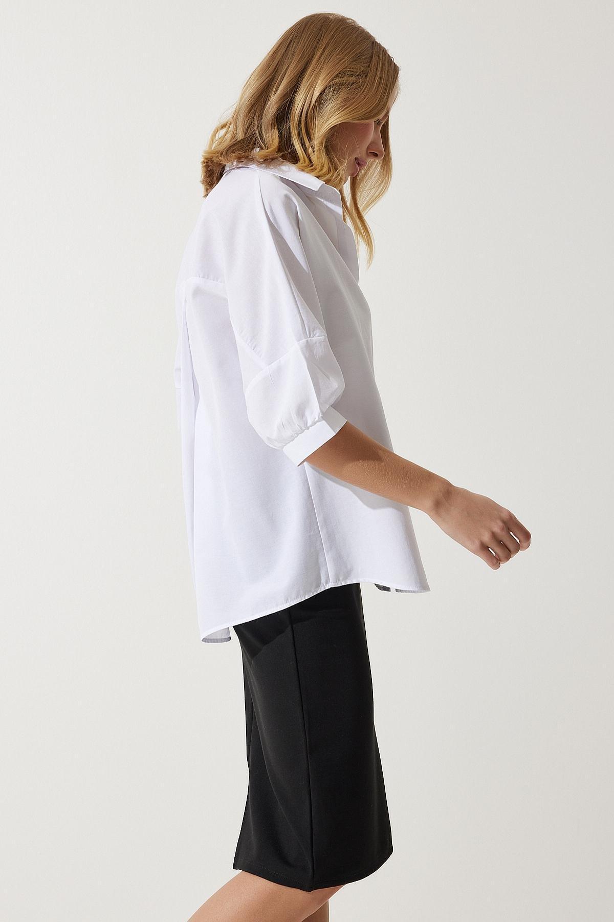 White Plain Button Down Shirt, , large image number 4