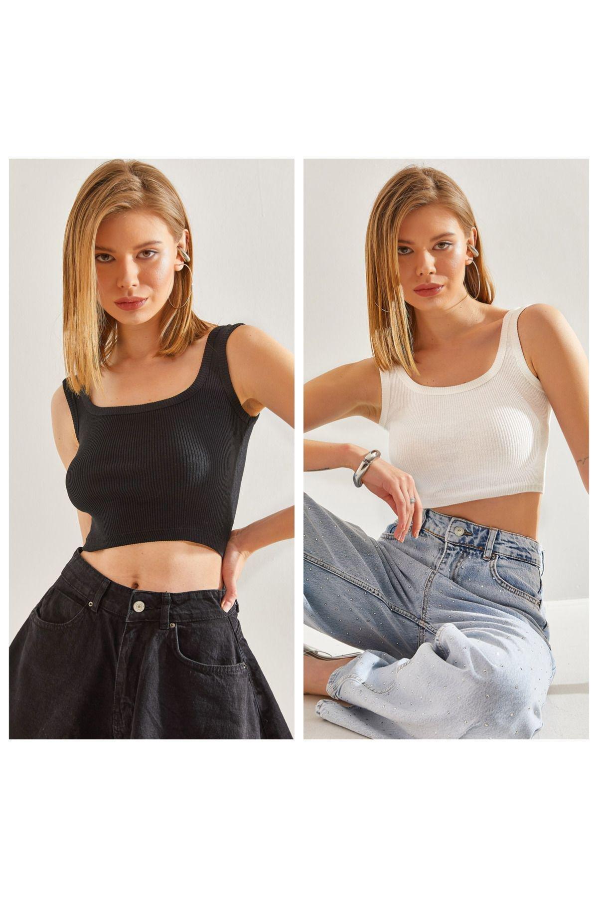 Multicolour Ribbed Camisole Double Blouse, , large image number 0