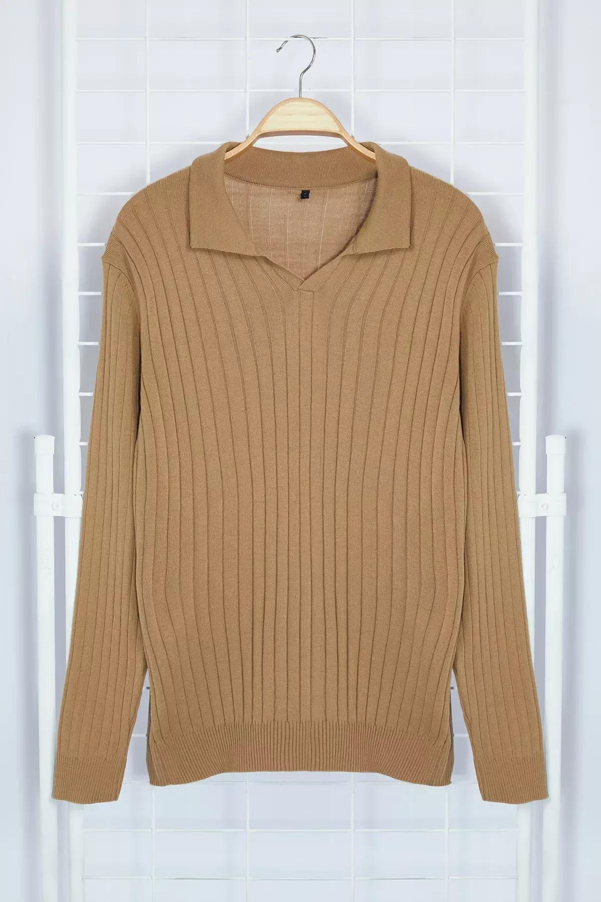 Camel Ribbed Casual Sweater, CAMEL, large image number 10