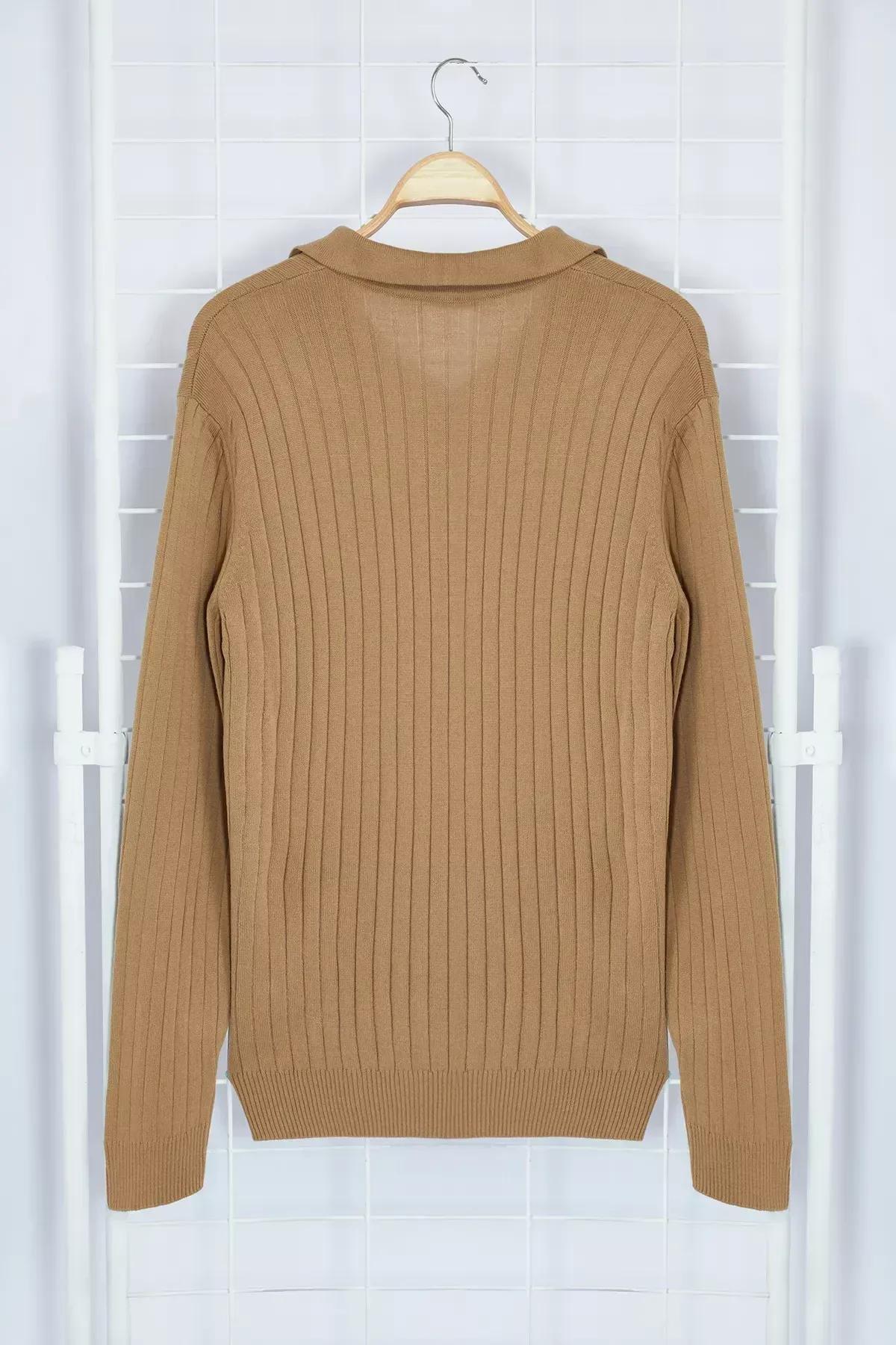 Camel Ribbed Casual Sweater, CAMEL, large image number 12