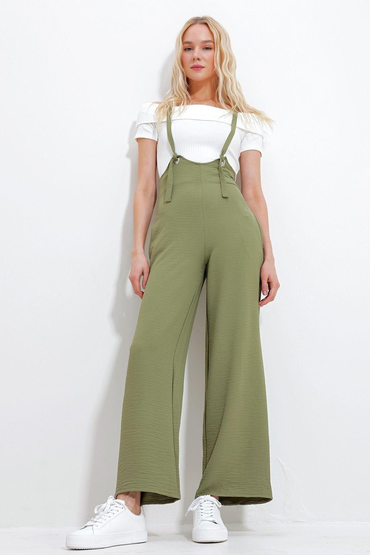 دنغري بحمالات قابلة للتعديل وسحاب، كاكي, Khaki, large image number 2