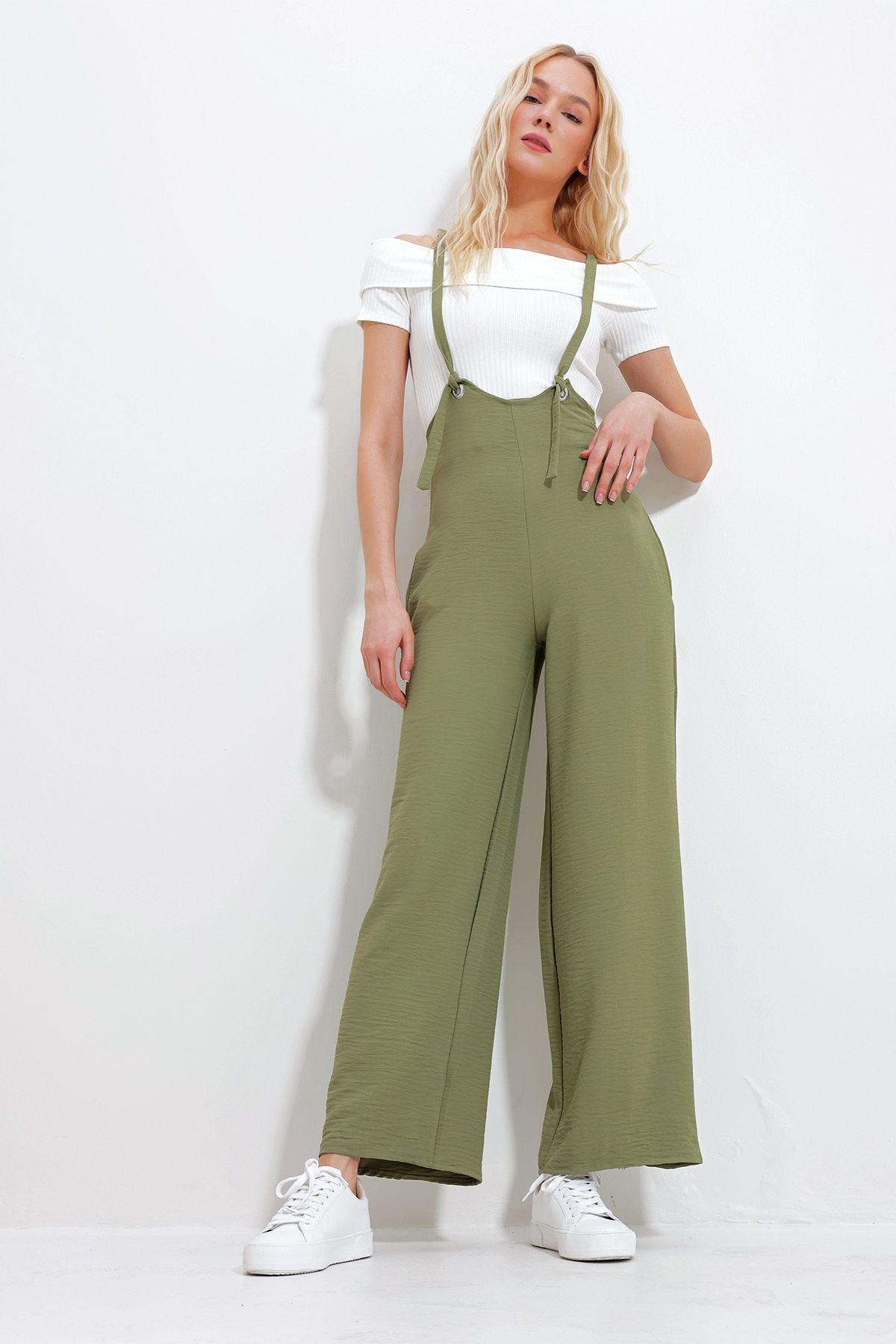 دنغري بحمالات قابلة للتعديل وسحاب، كاكي, Khaki, large image number 4