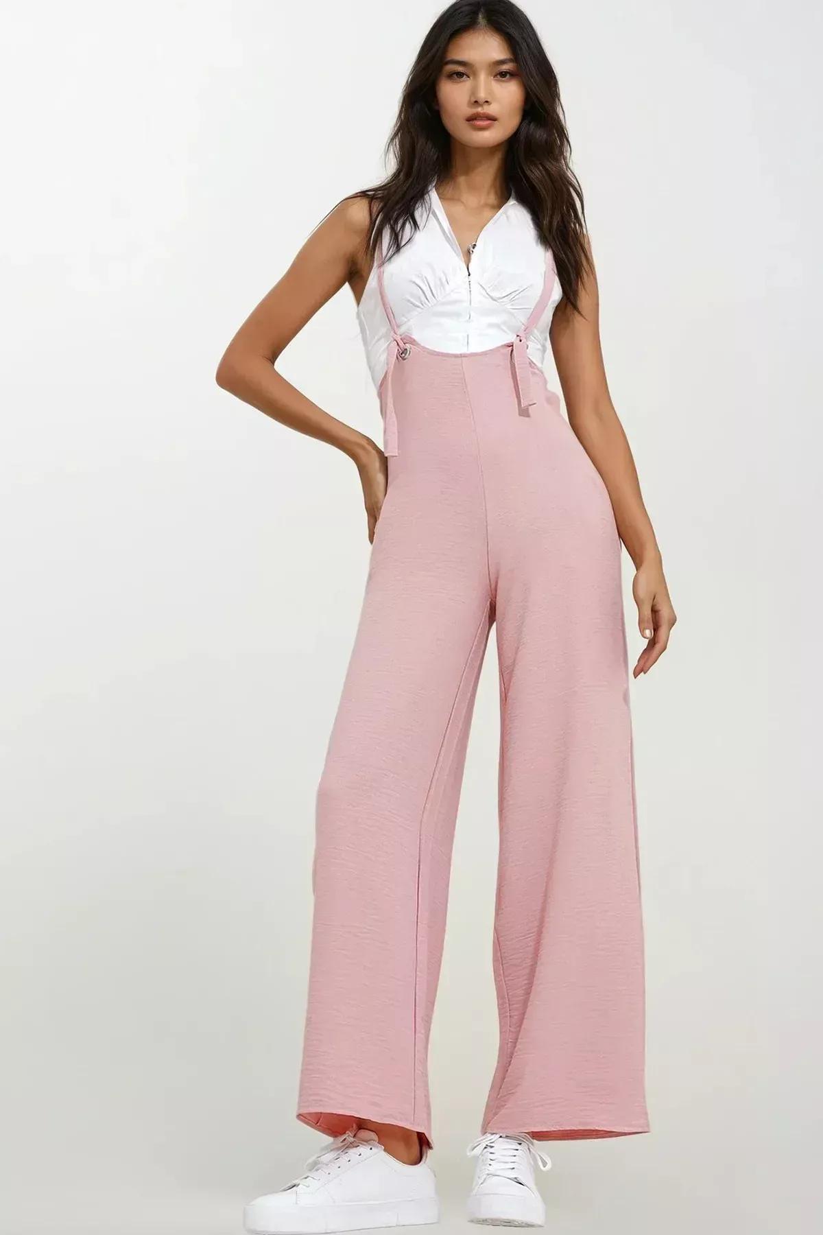 دنغري بحمالات قابلة للتعديل وسحاب، وردي, Pink, large image number 1