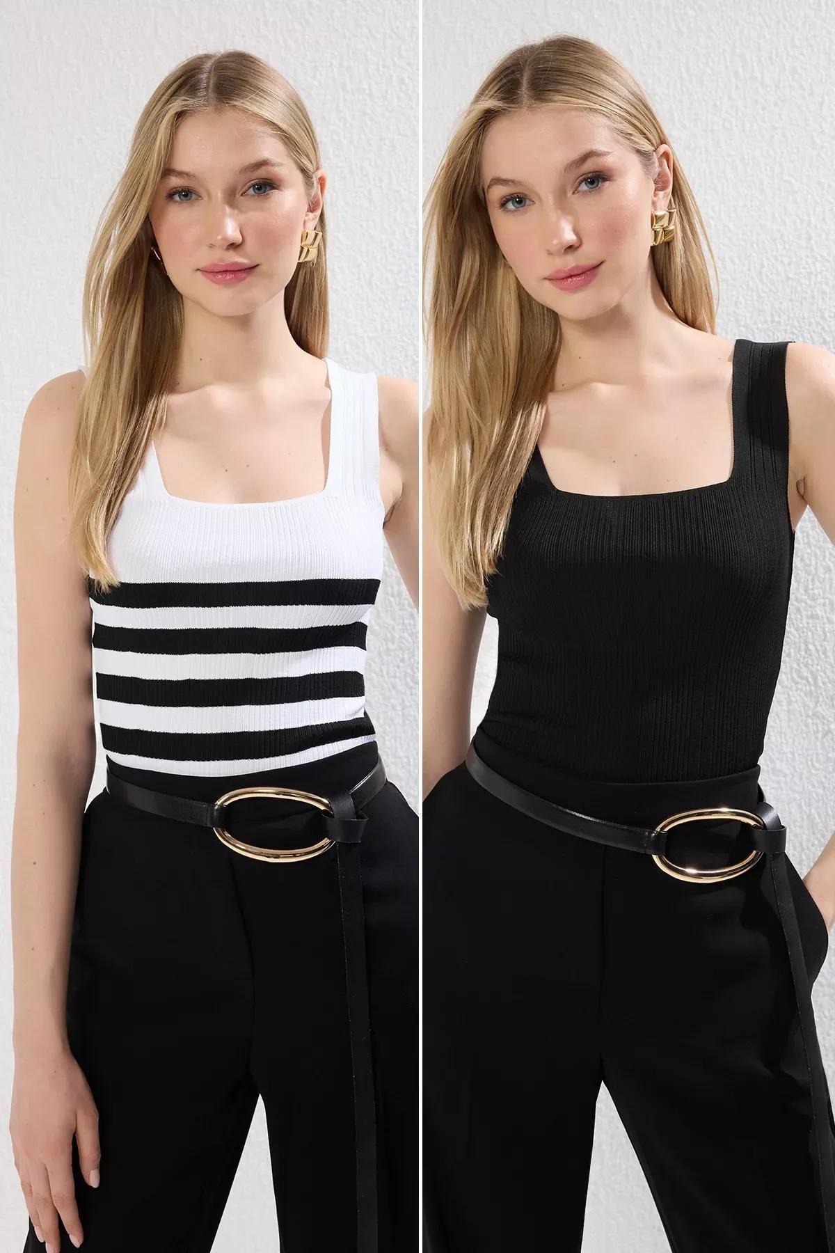 Black Thin Blouse, set of 2, C101_7452, large image number 0