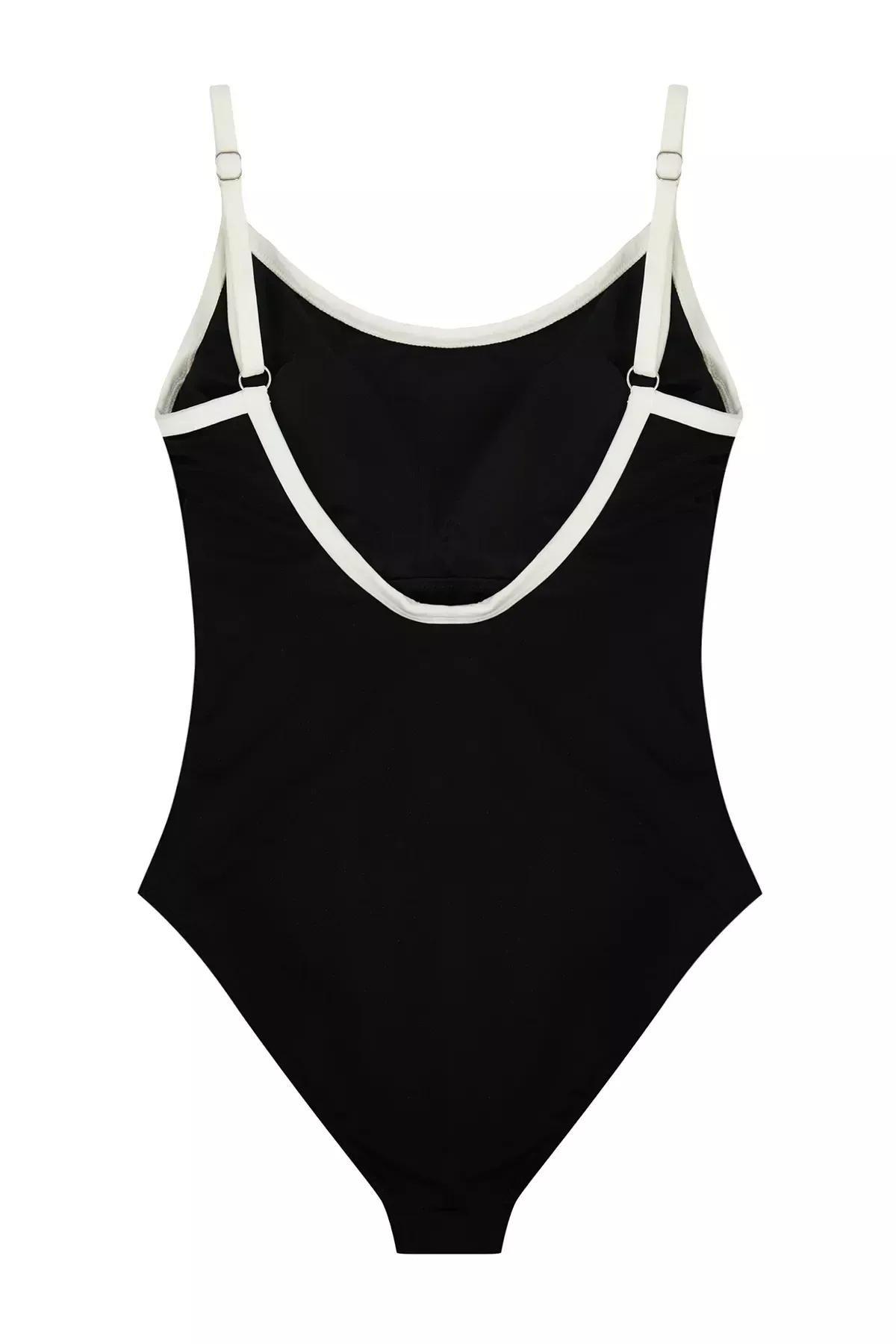 Black U-Neck Swimsuit, C101_2094, large image number 9