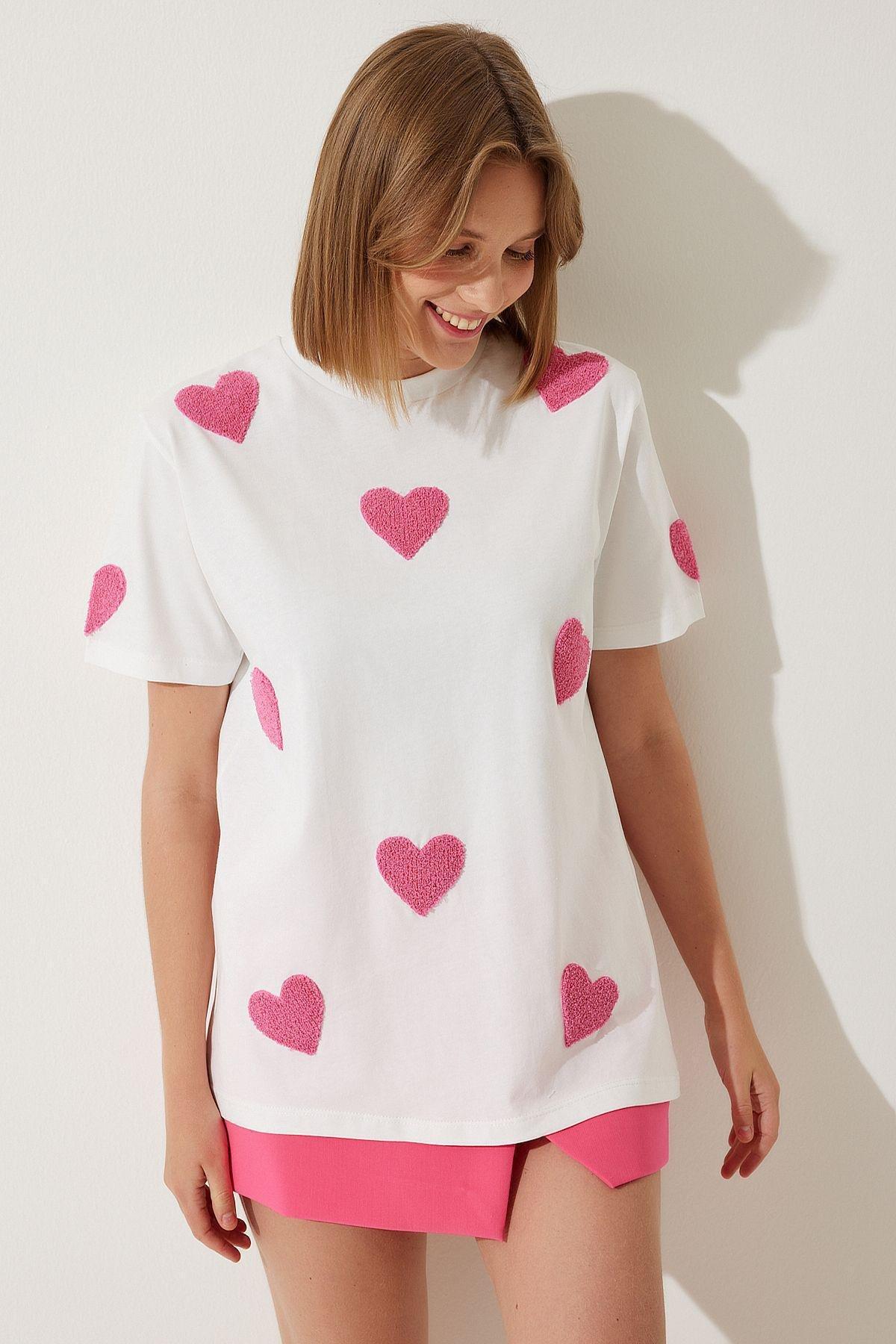 White Heart Oversize T-Shirt, C101_5696, large image number 0