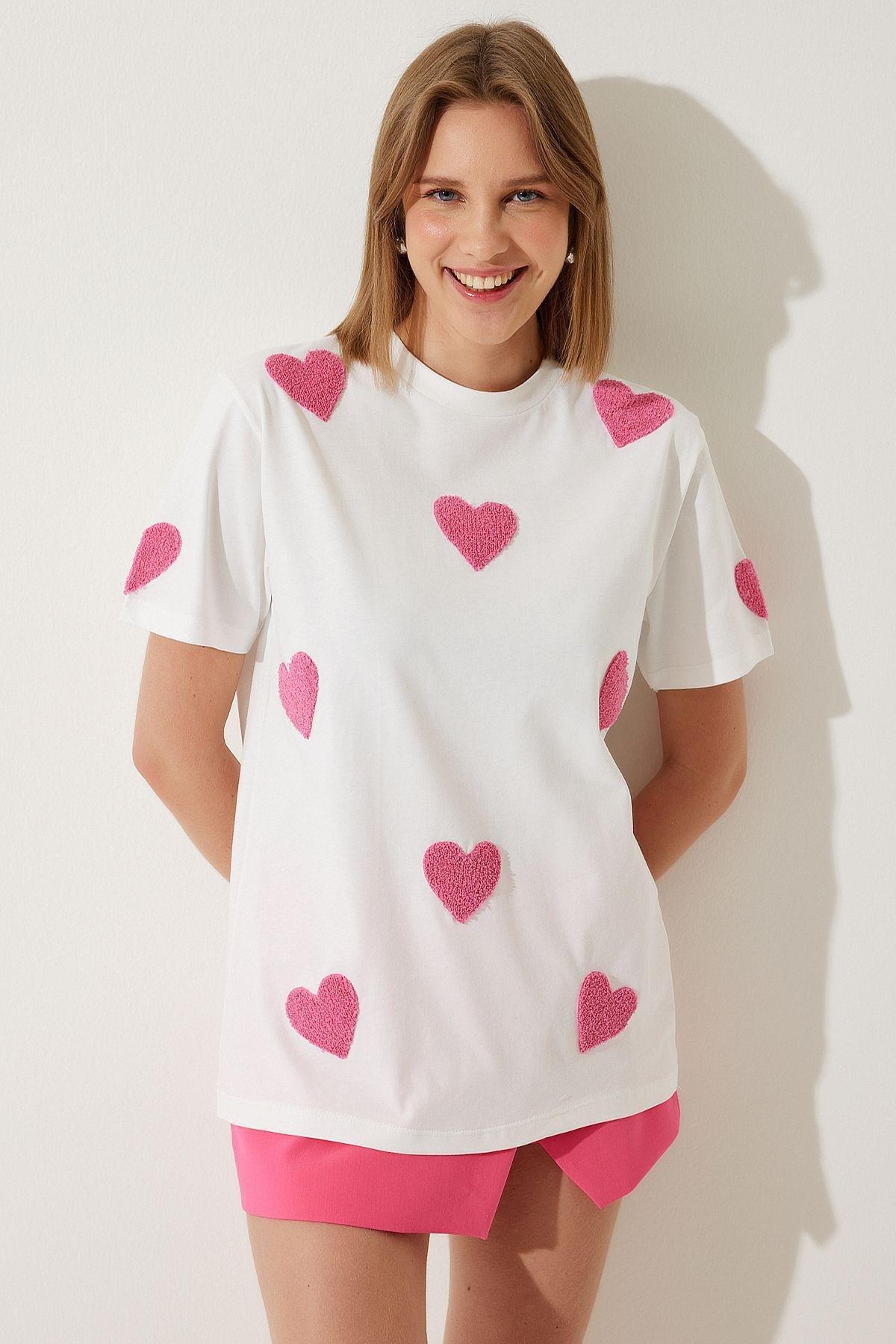 White Heart Oversize T-Shirt, C101_5696, large image number 1